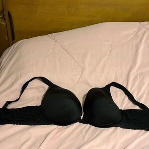 Sleek Black Lace Bra by Joyspun with lace detail. Size 44DDD.